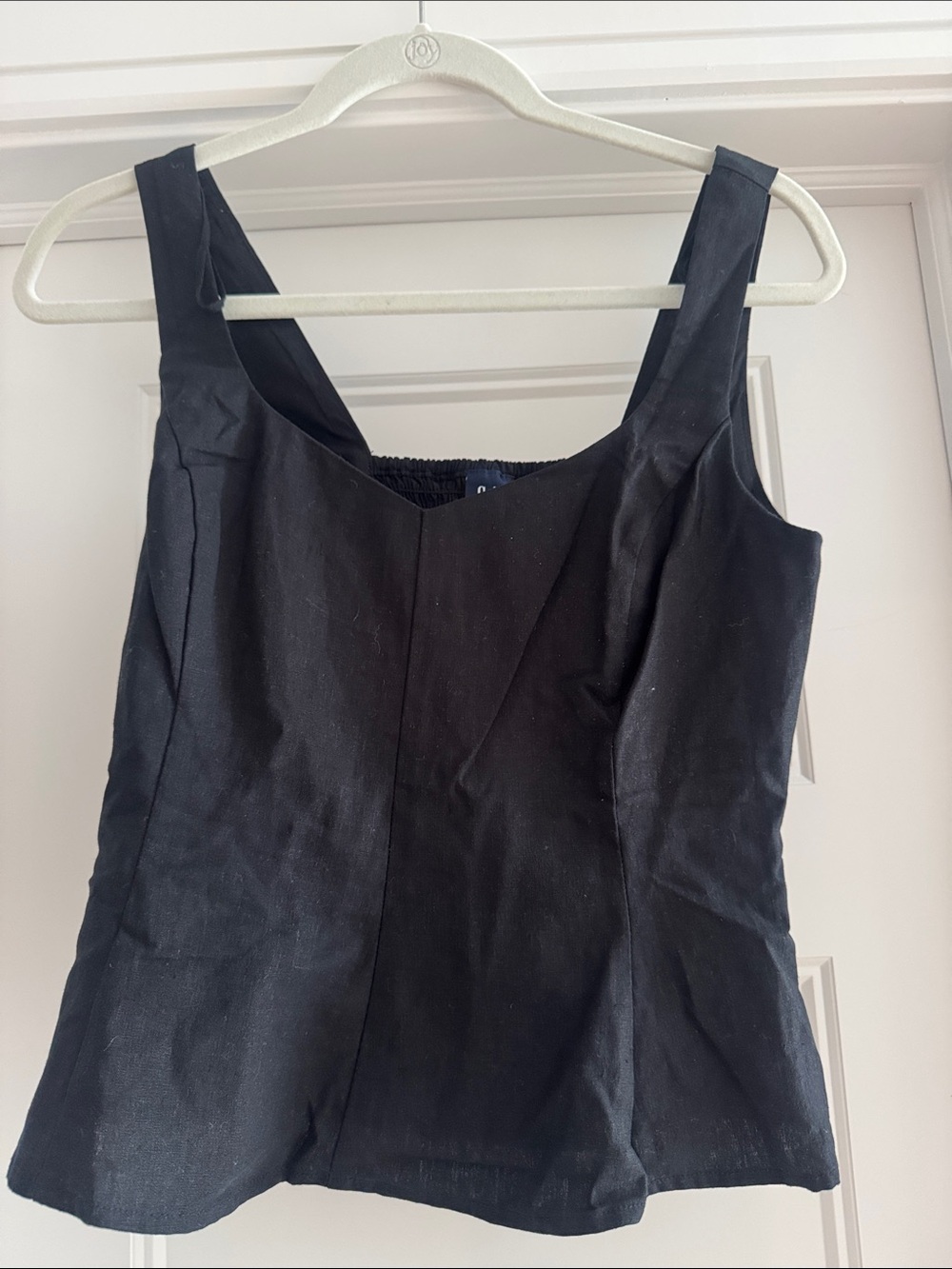 Gap Classic Black Sleeveless Square-Neck Dress Top